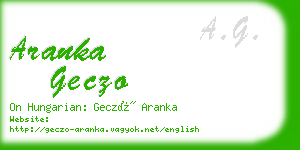 aranka geczo business card